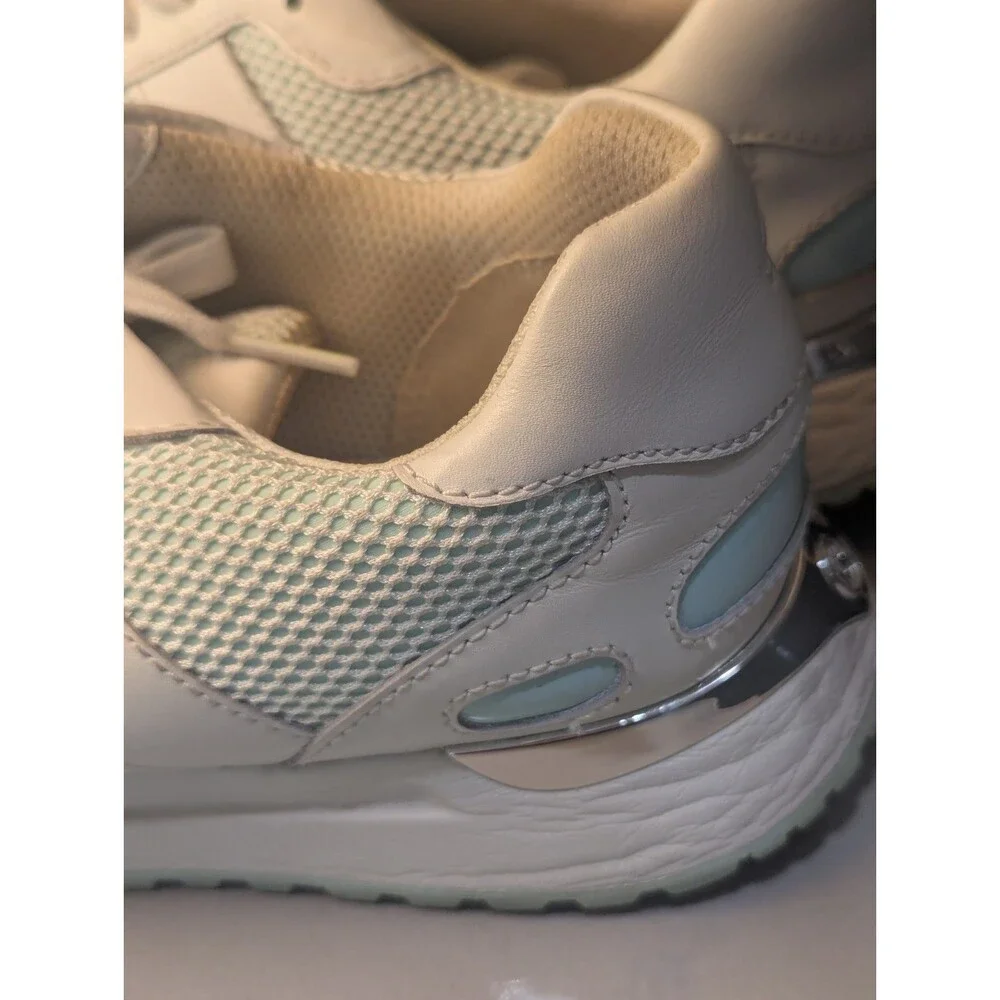 MICHAEL KORS MONROE TRAINER Womens CHAIN MESH SNEAKER Fair Aqua‎ Shoes Size 8.5